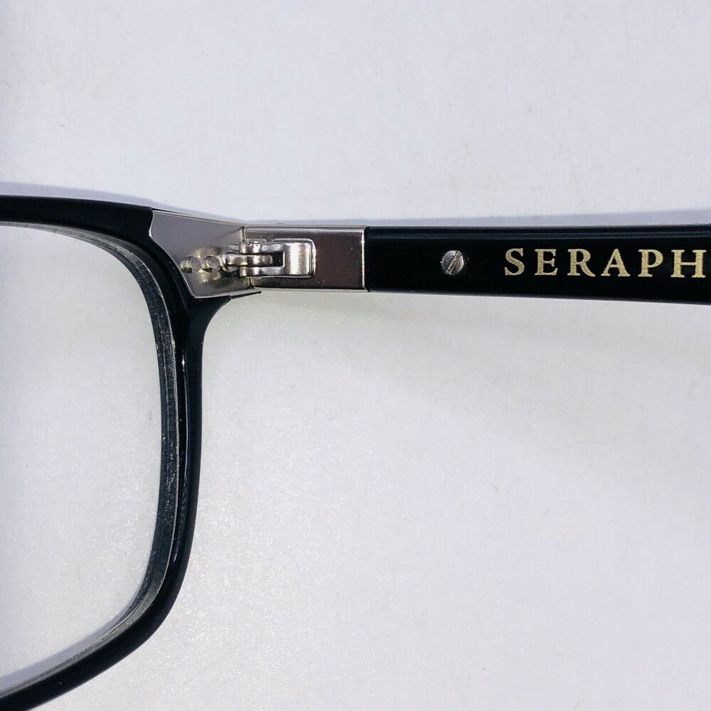 Seraphin Hunter 8523 Black Rectangular Unisex Eye… - image 4